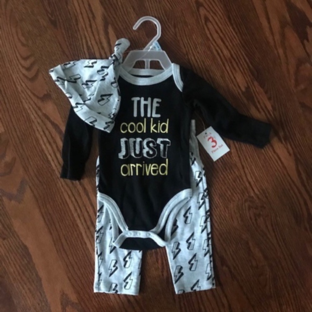 New Baby Kids Swiggles Bodysuit Hat and Pants THE COOL KID JUST ARRIVED Sz 3/6 m